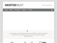Tablet Screenshot of mentornight.com